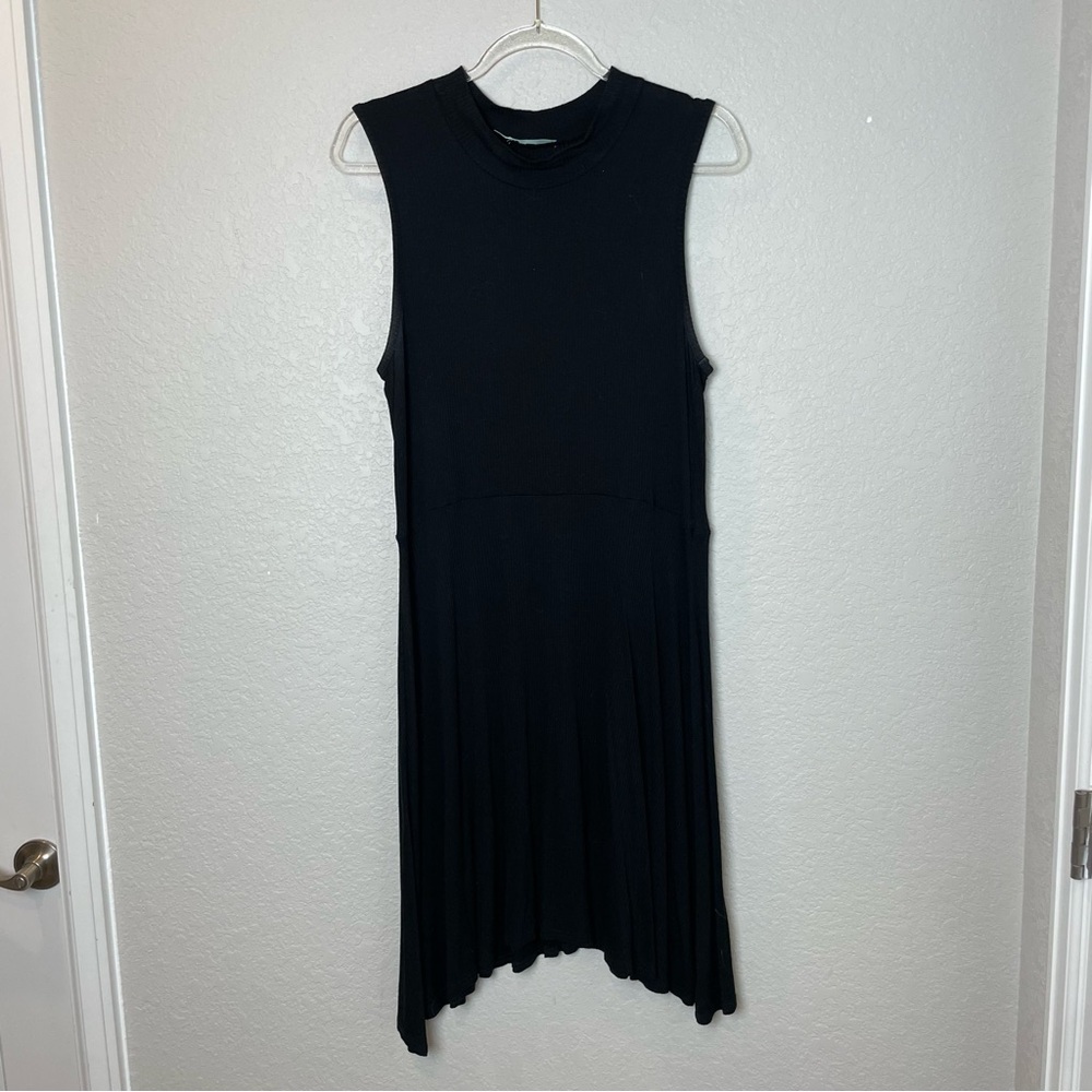 MAURICE’S Mockneck Ribbed  Fitted Waist Black Sleeveless Dress Size XL